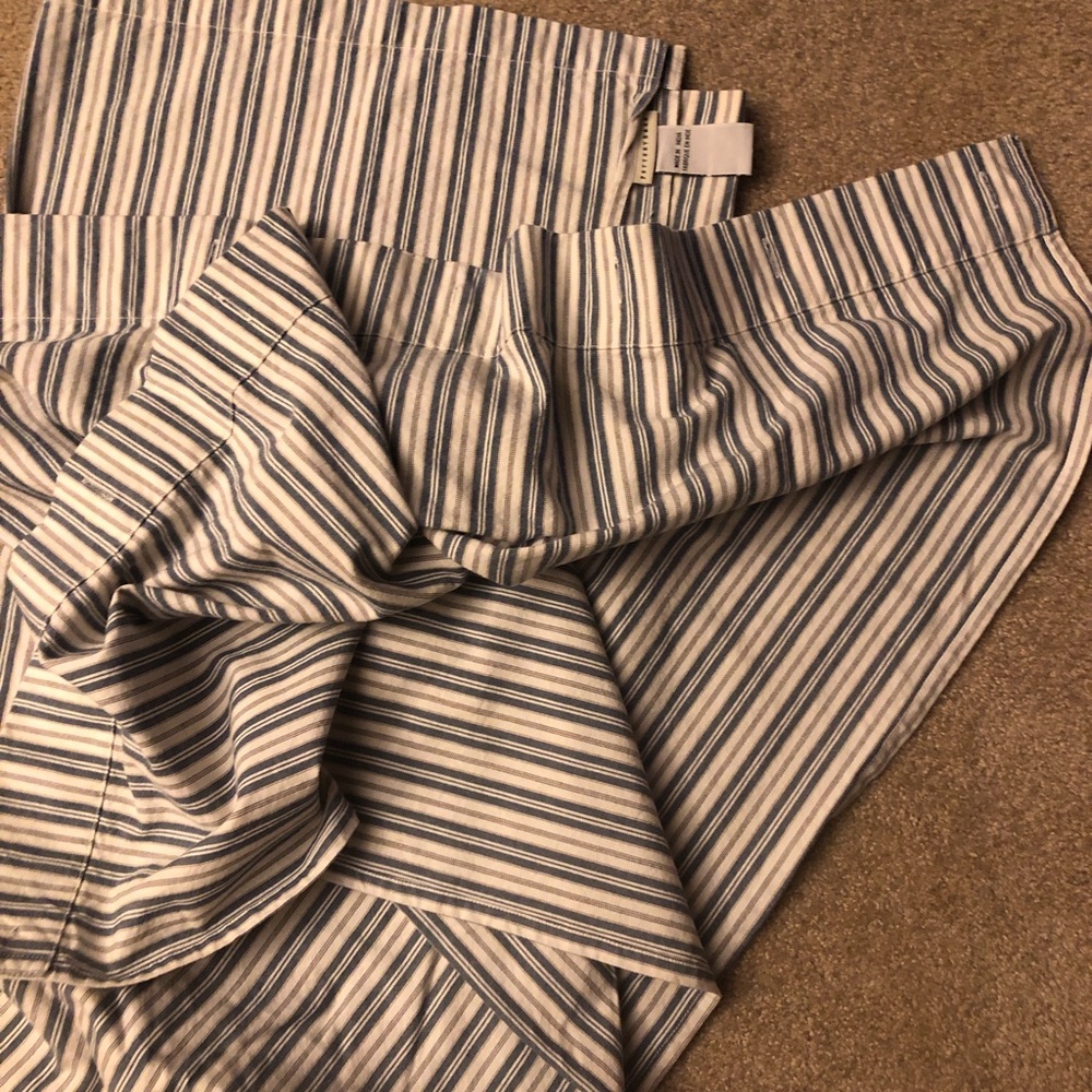 Pottery Barn Blue and White Striped Shower Curtain